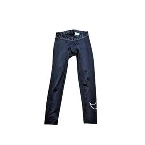 Nike Pro Cool Compression Pants Boys Size Medium Black Athletic Sports 726464